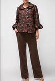 IC Collection 7354J 1PC Rust Color Peter Pan Crop Jacket
