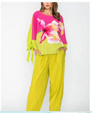 IC Collection 7912T 1PC Tunic With Tie Sleeves