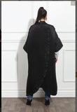 Luxe Moda LM-388 - Black - Long Open Quilted Cardigan with Pockets Luxe Moda