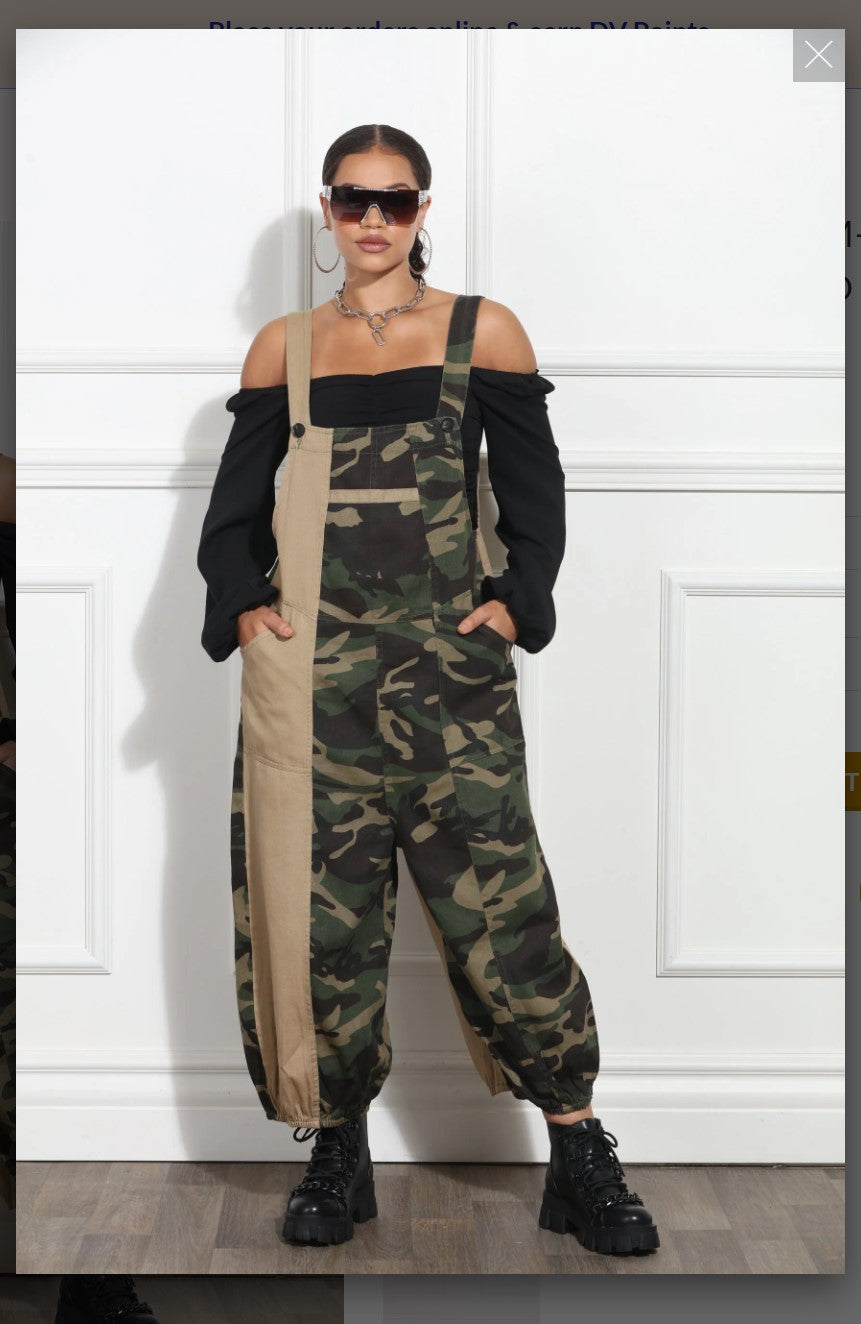 Luxe Moda LM-392 - Camo - Overall Romper Luxe Moda