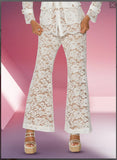 Love The Queen 17540-P 1PC Pant Exclusive Novelty Lace Fabric With Contrast Love The Queen