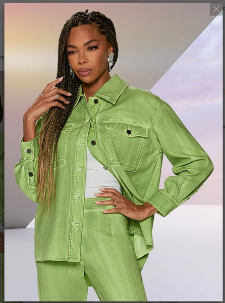 Love The Queen 17544-J 1PC Jacket With Exclusive Novelty Stretch Fabric With New Washed Look Love The Queen