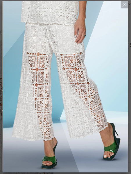 Love The Queen 17545-P 1PC Pant Novelty Lace Fabric With Lining Love The Queen