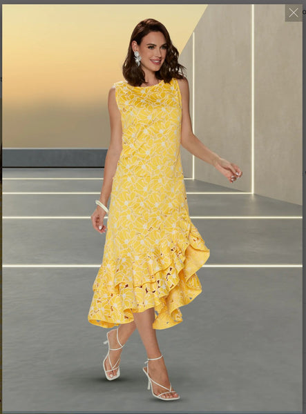 Love The Queen 17562 1PC Dress With Exclusive Floral  Embroidery Fabric Love The Queen