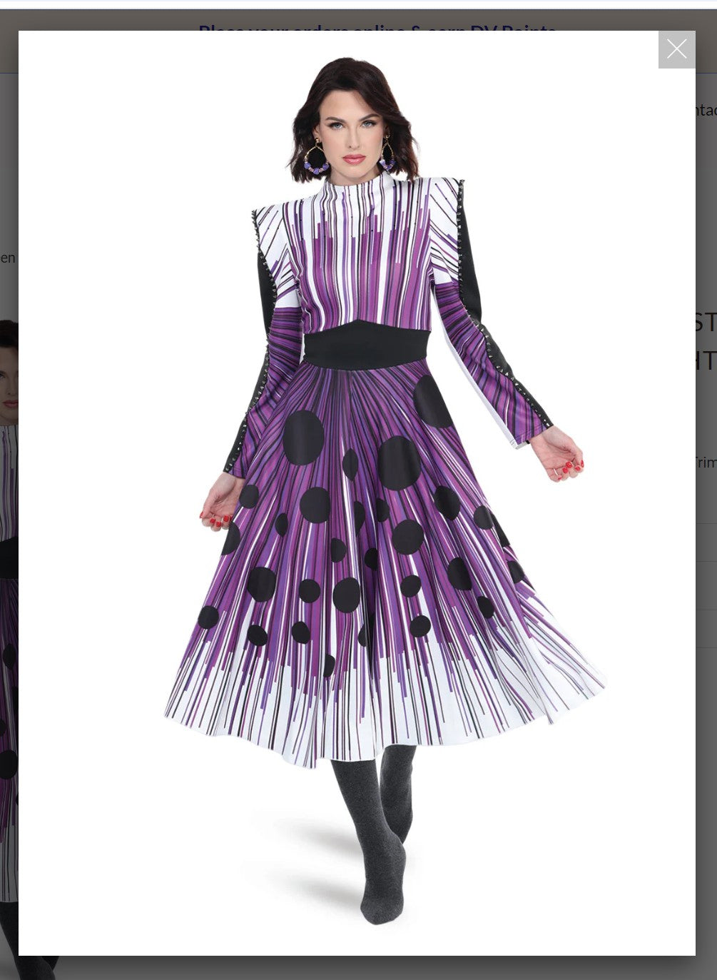 Love The Queen Style 17568 Purple/White/Black 1PC Dress Love The Queen