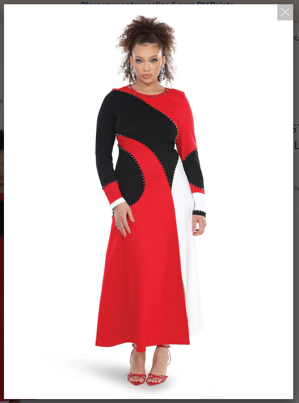 Love The Queen Style 17569 Red/White/Black 1PC Dress Love The Queen