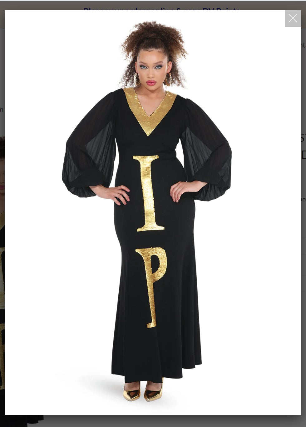 Love The Queen Style 17571 1PC Black/Gold VIP Dress Love The Queen