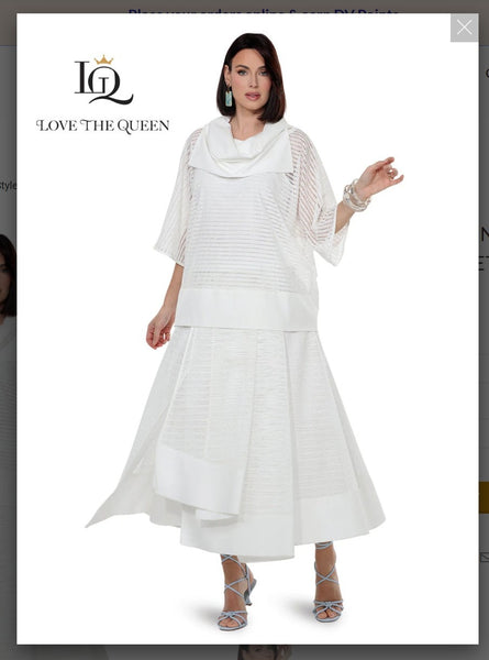 Love The Queen Style 17606 3PC Top/Cami And Skirt