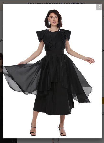 Love The Queen Style 17607 1PC Dress With Short Sleeves With Layers And A Flounce