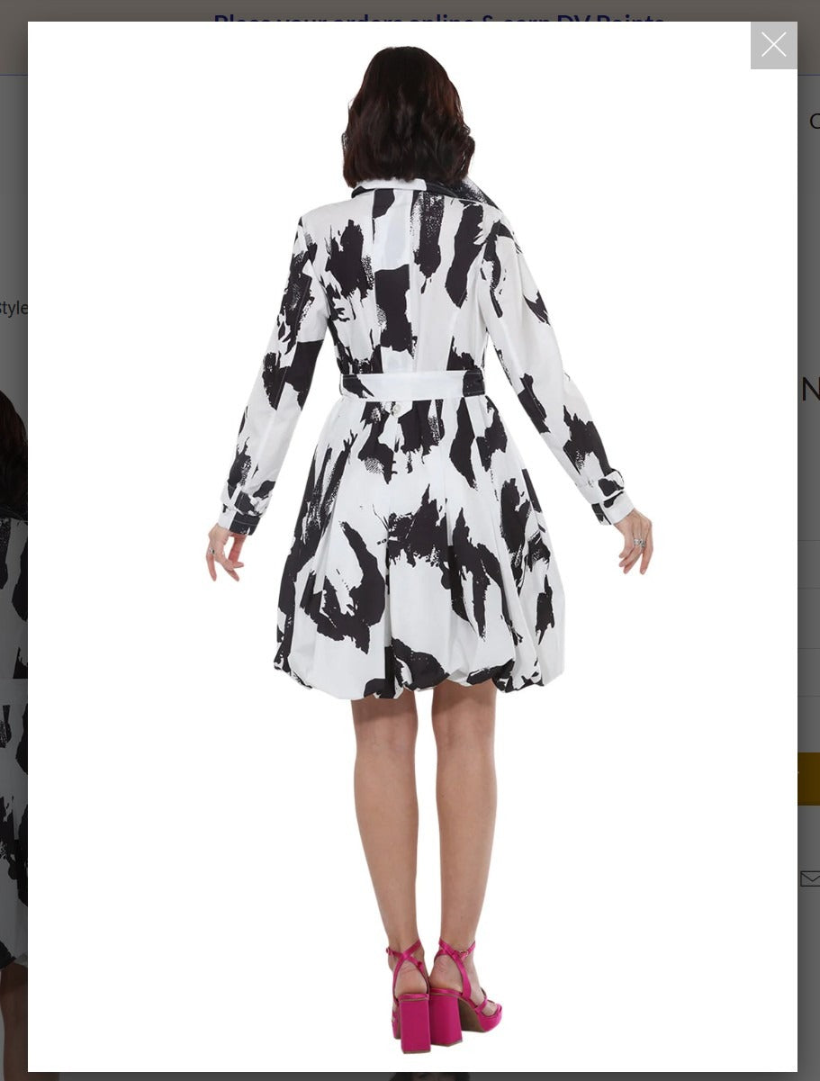 Love The Queen Style 17610 Long Sleeve Ballon Style Dress