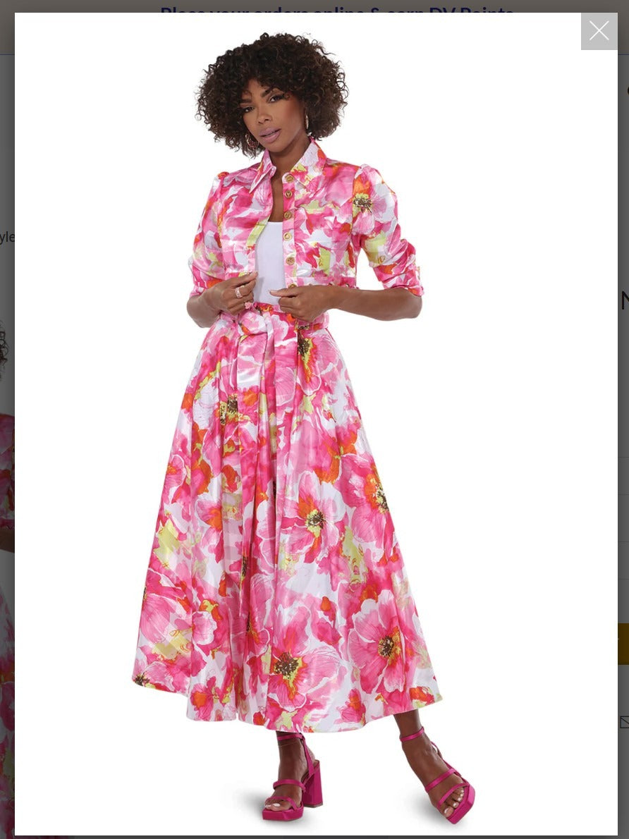 Love The Queen Style 17611 2PC Jacket With A Flare Skirt