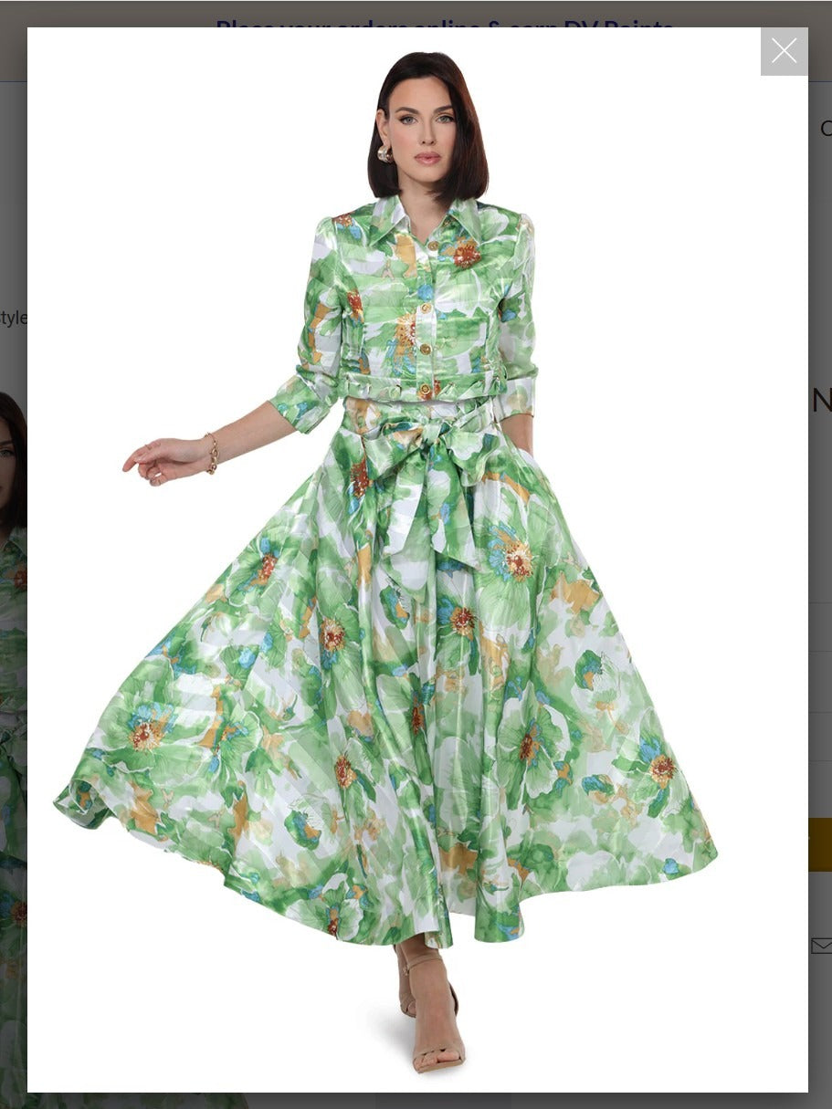 Love The Queen Style 17611 2PC Jacket With A Flare Skirt