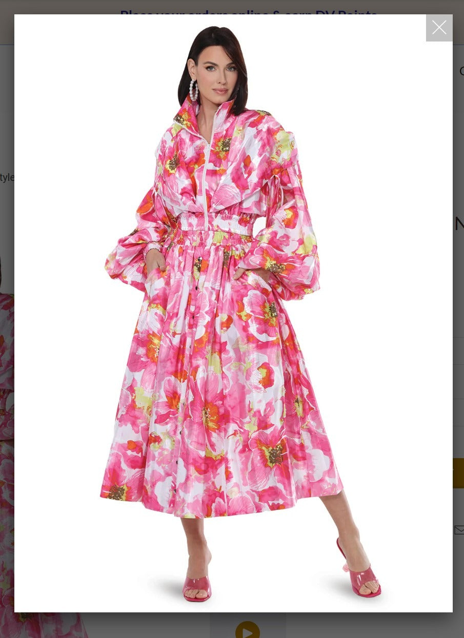 Love The Queen Style 17612 2PC Long Sleeve Jacket With A Hood And Flare Skirt