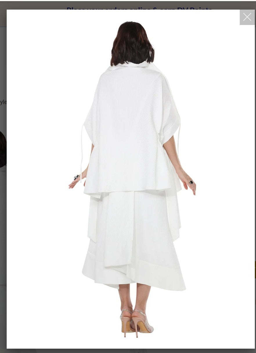 Love The Queen Style 17615 2PC  Oversize Turtle Neck  With A Flare Skirt