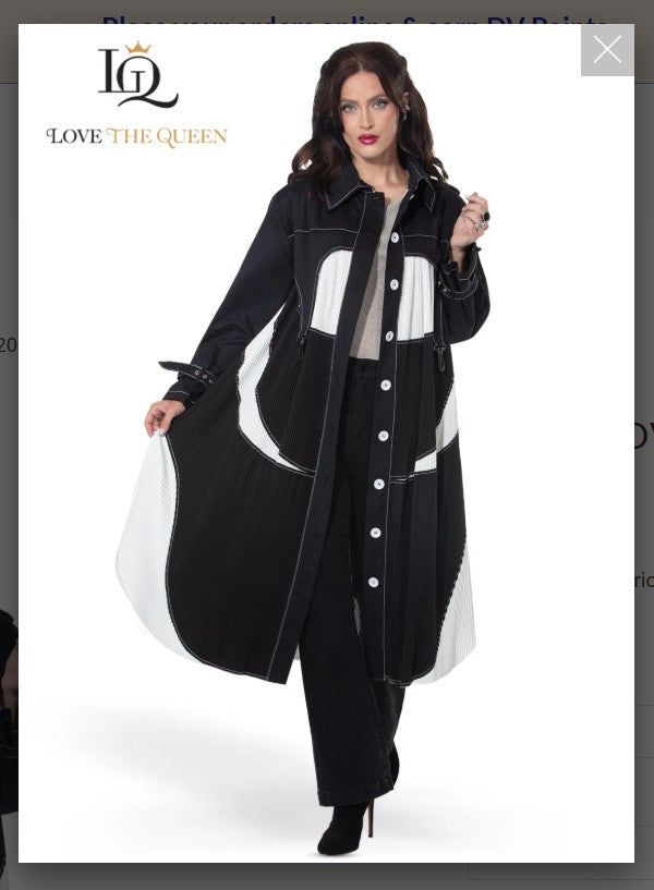 Love The Queen Style 17620 Brushed Twill Fabric Design With PLeats