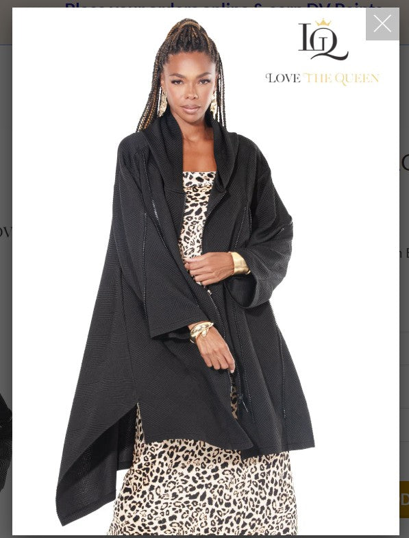 Love The Queen Style 17624 1PC Long Sleeve Front Zip-Up Tunic