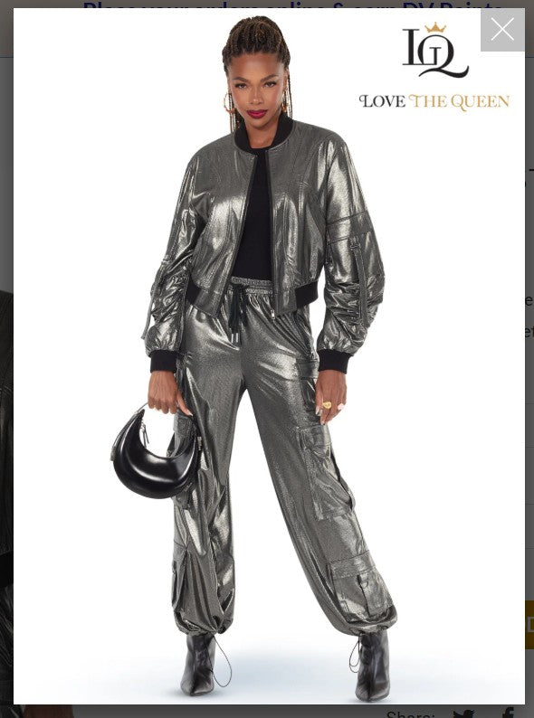 Love The Queen Style 17627 2PC Jacket And Pant Set