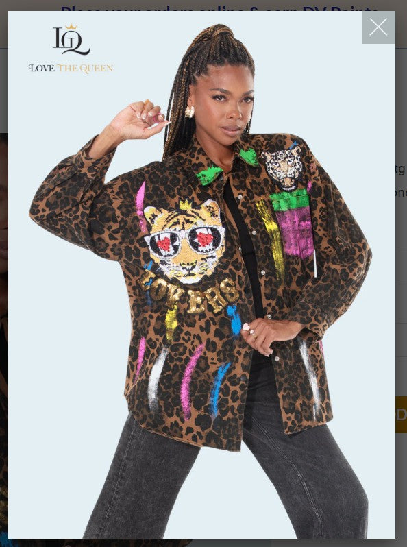 Love The Queen Style 17628 Cotton Blend Painting Denim Fabric