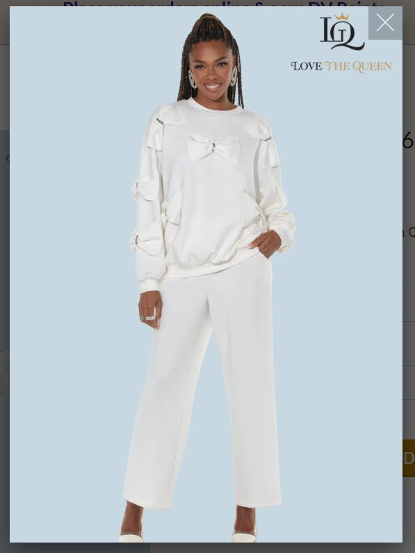 Love The Queen Style 17639 2PC Top And Pant  Set