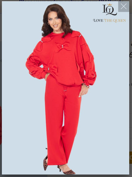 Love The Queen Style 17639 2PC Top And Pant  Set