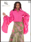 Love The Queen Style 17670 1PC Lamp Sleeve Blouse