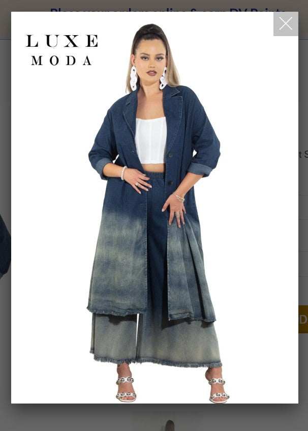 Luxe Moda By Donna Vinci LM-487 2PC  Duster /Pant Set