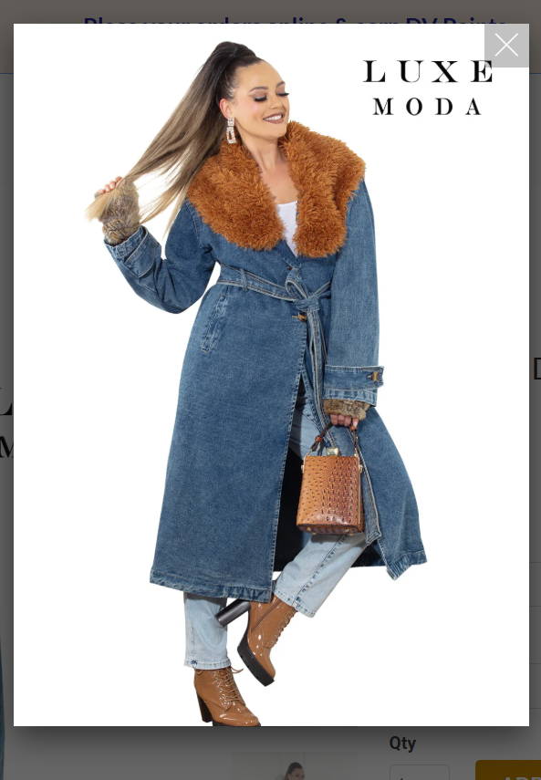 Luxe Moda By Donna Vinci LM-488 1PC Faux Coat /Duster