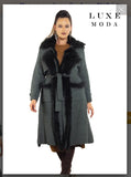 Luxe Moda By Donna Vinci LM-490 1PC Faux Coat /Duster