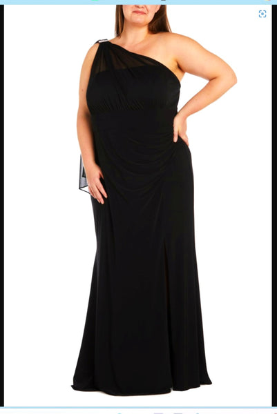 RM Richards 6191 One Shoulder Evening Dress Plus Size