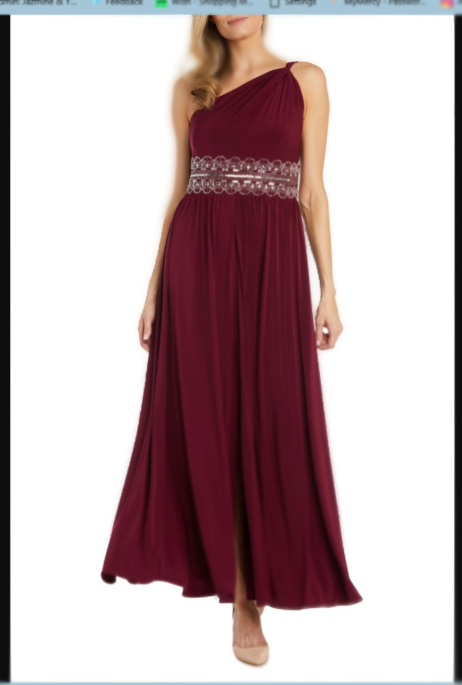 RM Richards 9909 Embellished One Shoulder Evening Dress