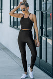 Black High Rise Tight Leggings with Waist Cincher Jazmine & Yazmine Designer Boutique
