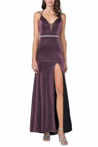 Aspeed D418 Metallic Rhinestone Belt Long Evening Dress Fully Lined