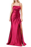 Aspeed Collection D601 Spaghetti Strap Pleated Waist Evening Dress