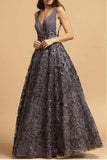 Aspeed 12237  Sequined Floral Applique A-Line Ball Gown  Shawl Included - Fully Lined
