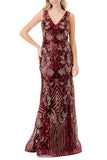 Aspeed M2803Y V-Neck Sequined Evening Mermaid Dress