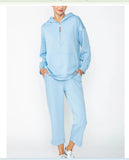 IC COLLECTION 1051T MODAL SCUBA HALF ZIP HOODIE