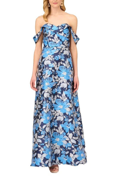 Aidan Mattox MD1E208165 Off Shoulder Sweetheart Neck And Draped Off The Shoulder Aidan Mattox