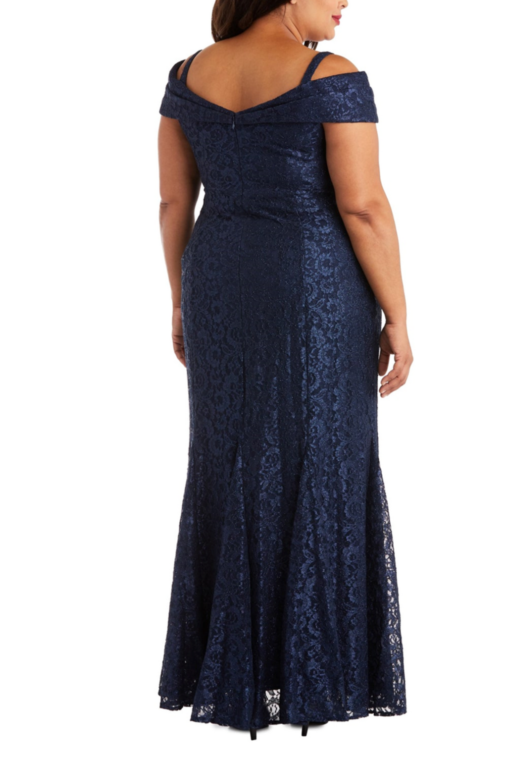 RM Richards 2047W Off-the-Shoulder Lace Dress PLUS SIZE