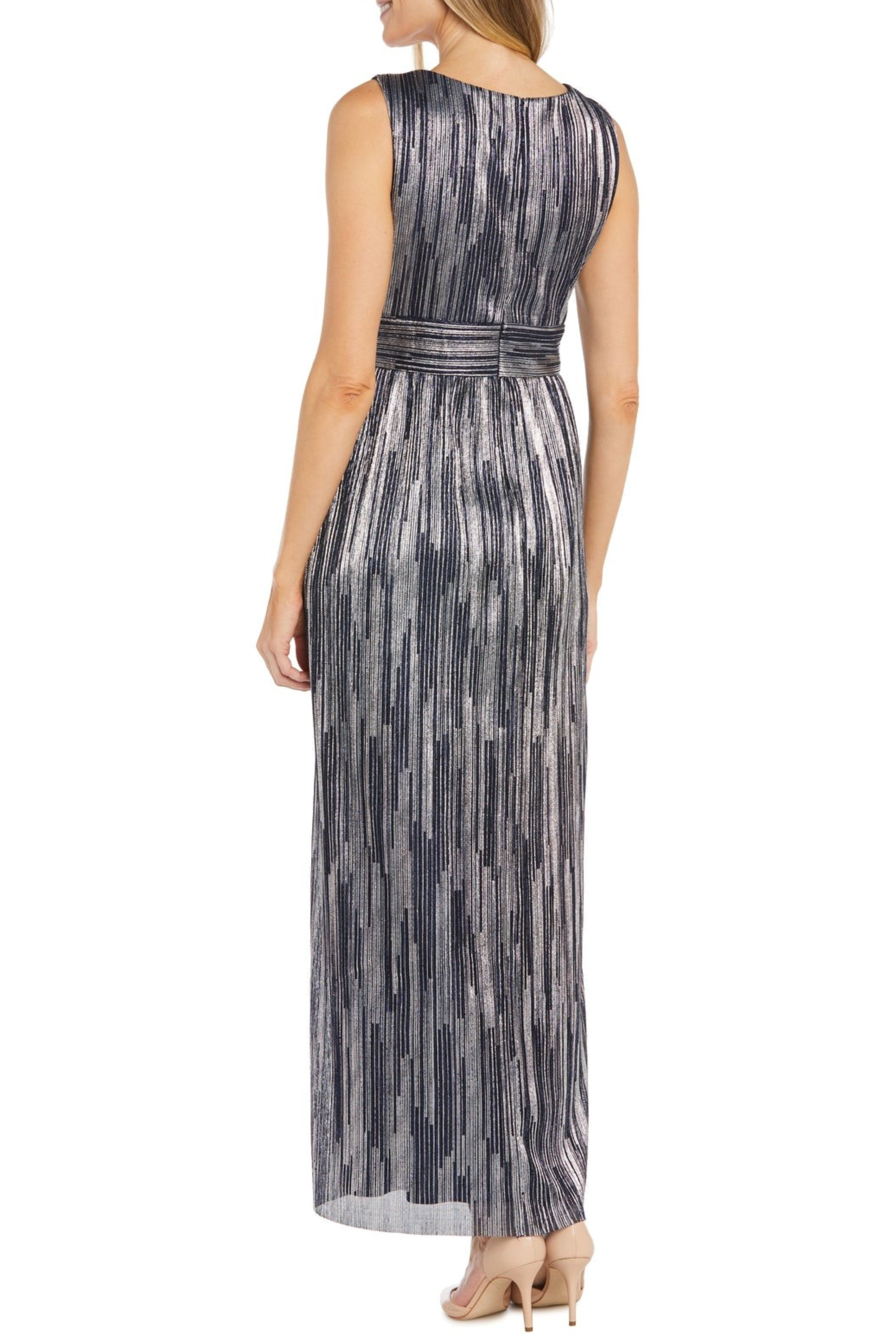 RM Richards 2781 2-Piece Metallic & Sheer Jacket Dress