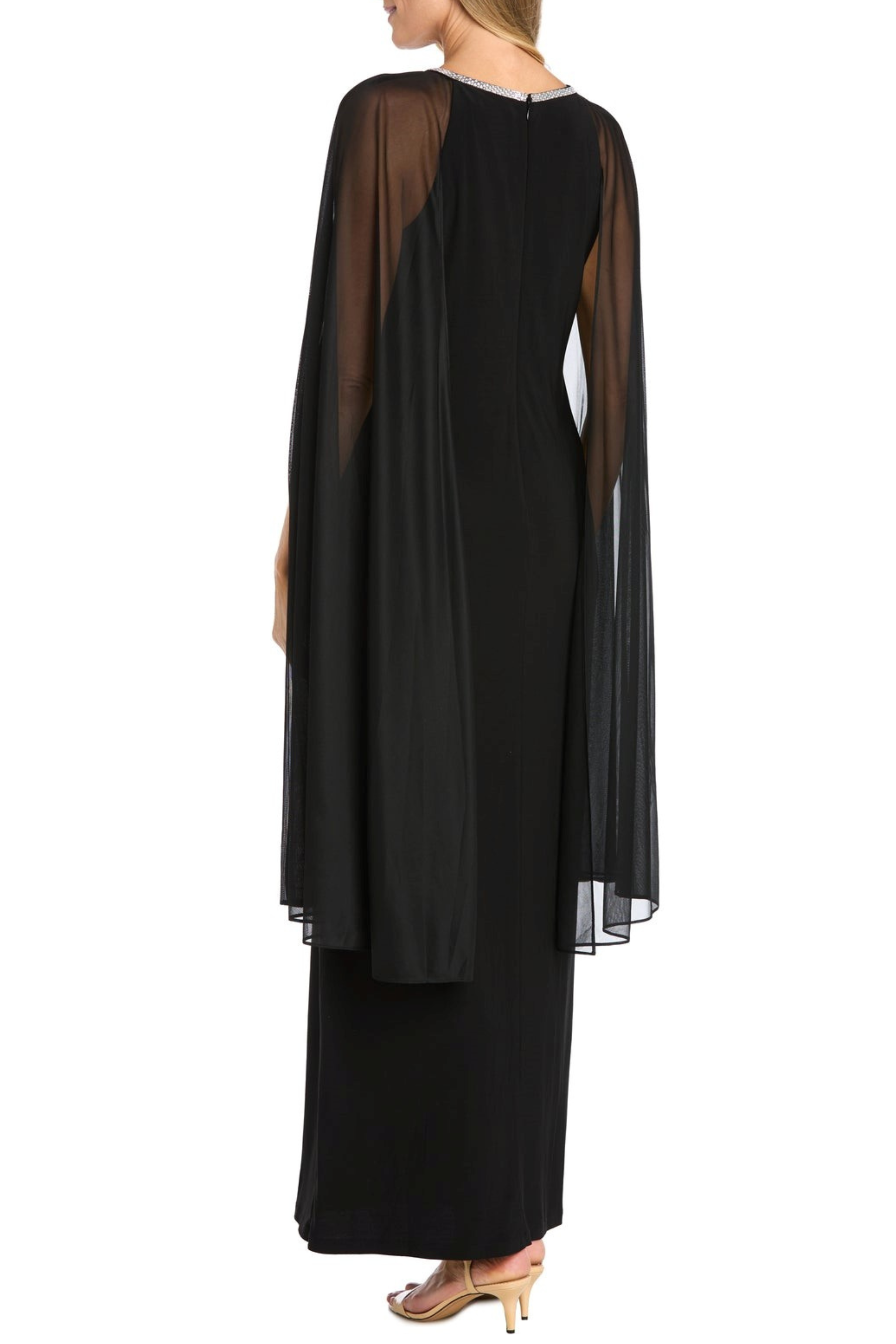 RM Richards 3287 Rhinestone Neck Long Evening Dress