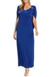 RM Richards 5899 Draped Shawl Sleeve Long Evening Dress