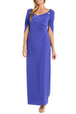 RM Richards 5899 Draped Shawl Sleeve Long Evening Dress