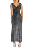 RM Richards 5921 Sequined V-Neck Long Evening Dress