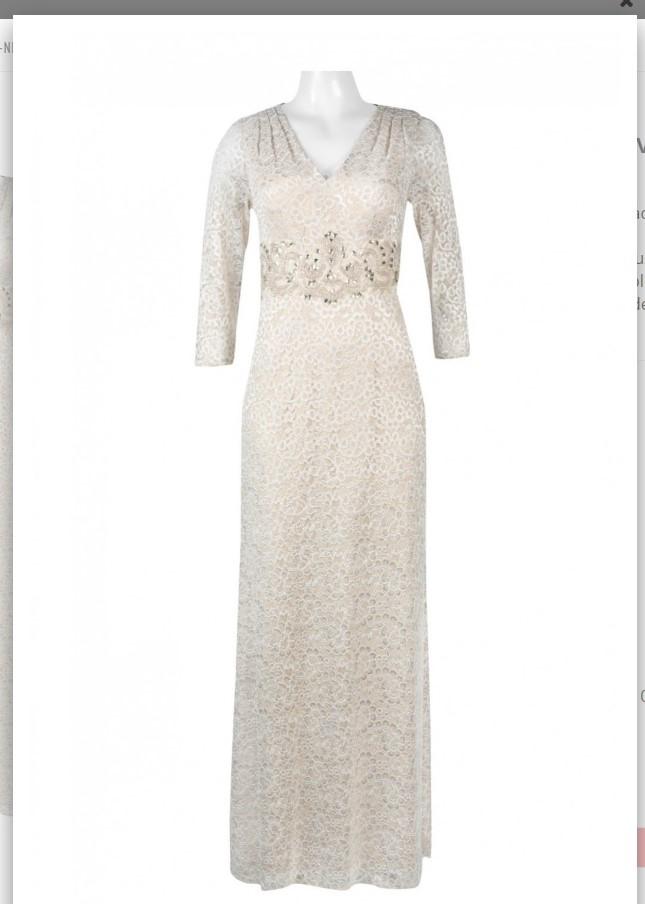 Alex Evenings 1121776 V-Neck Long Sleeve Zipper Back Alex Evenings