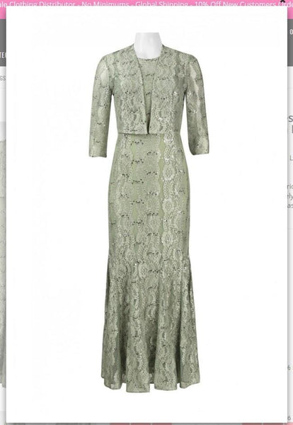 Alex Evenings 112844 Crew Neck Sleeveless V-Back Alex Evenings