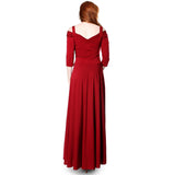Evanese Women's Elegant Slip On Long Formal Evening Dress with 3/4 Sleeves - Jazmine & Yazmine Designer Boutique