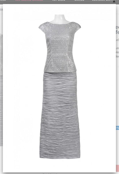 Alex Evenings 196556 Boat Neck Cap Sleeve Popover Alex Evenings