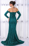 Emerald Green Sequin Gown - Jazmine & Yazmine Designer Boutique