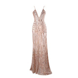 Gold Sequin Evening Gown - Jazmine & Yazmine Designer Boutique