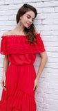 Red Maxi Dress - Jazmine & Yazmine Designer Boutique